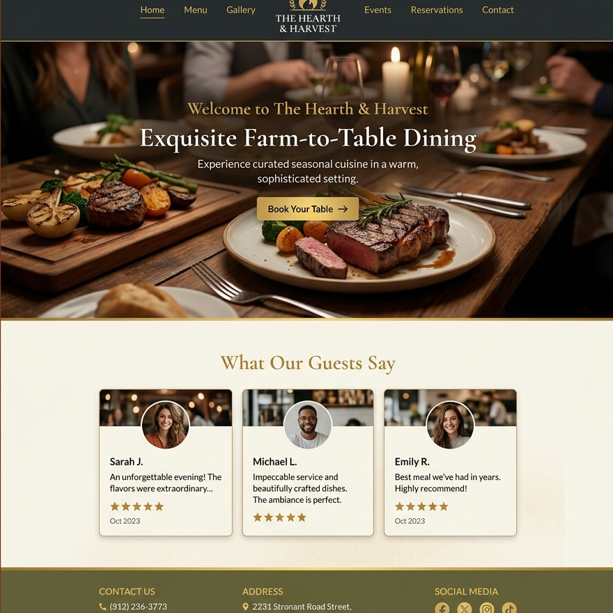 Restaurant website