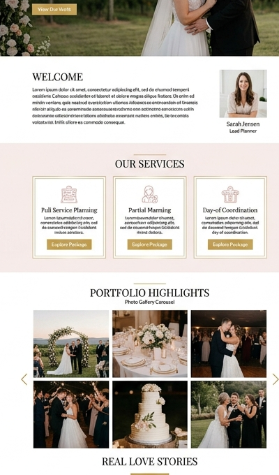 Wedding planner website